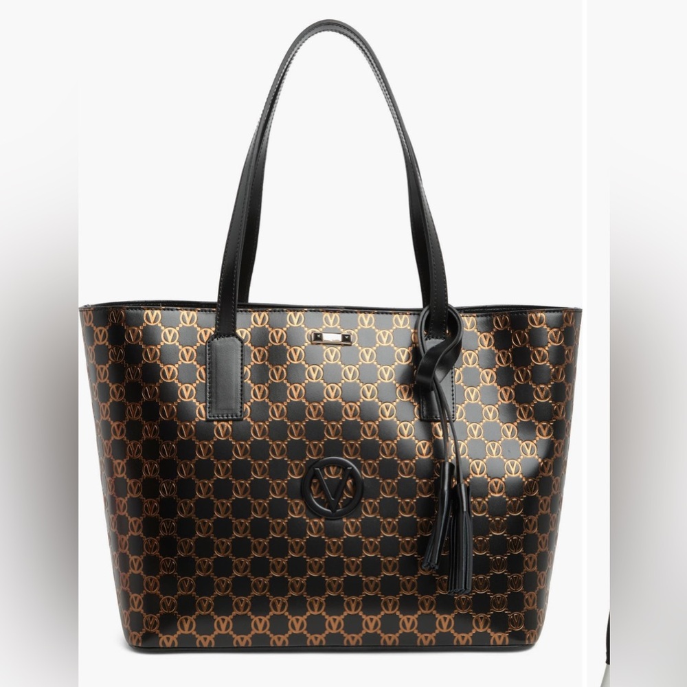 SOLD 📦 Elegant Valentino Black Bag with Gold Accents